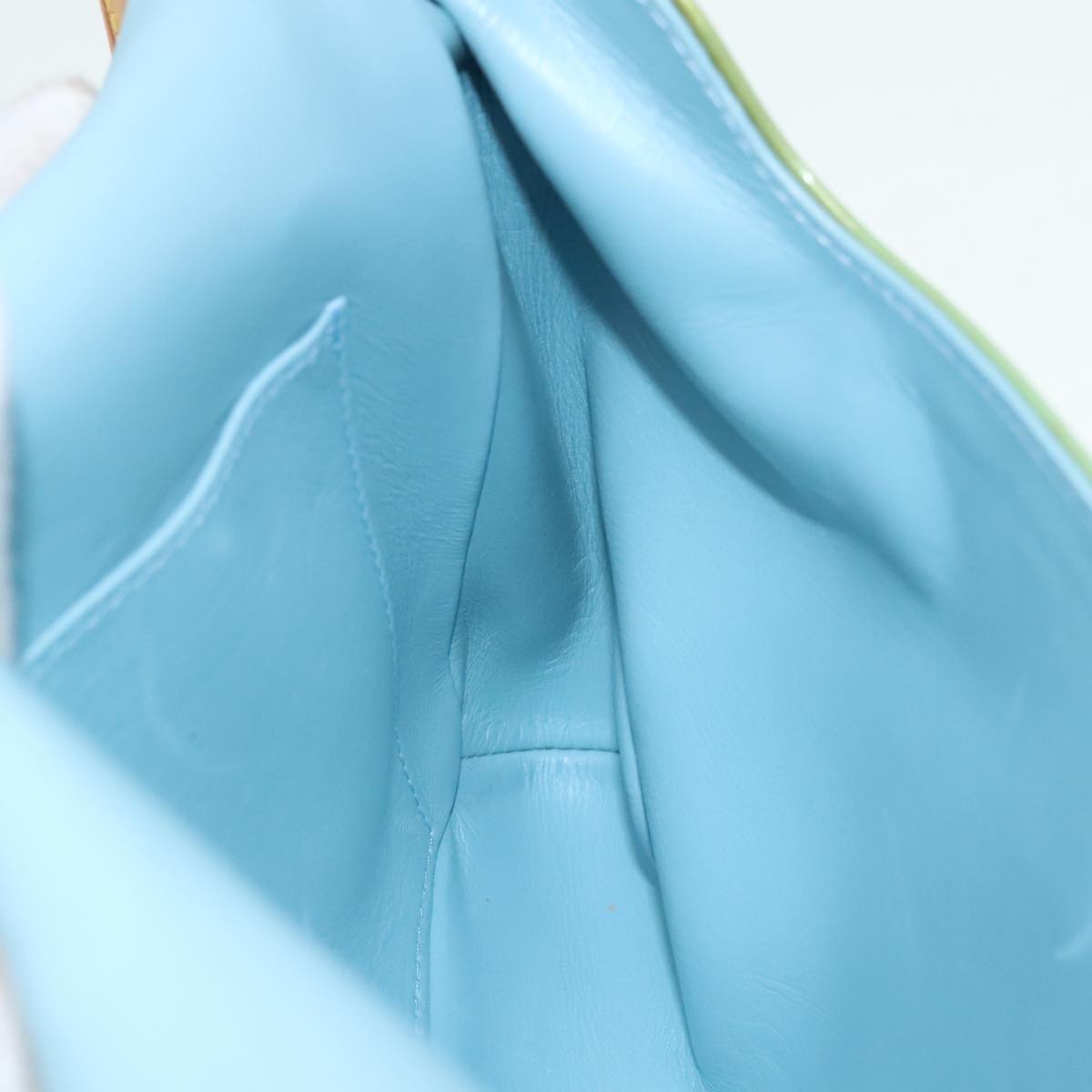 LOUIS VUITTON Monogram Vernis Thompson Street Bag Baby Blue M91009 Auth 89846