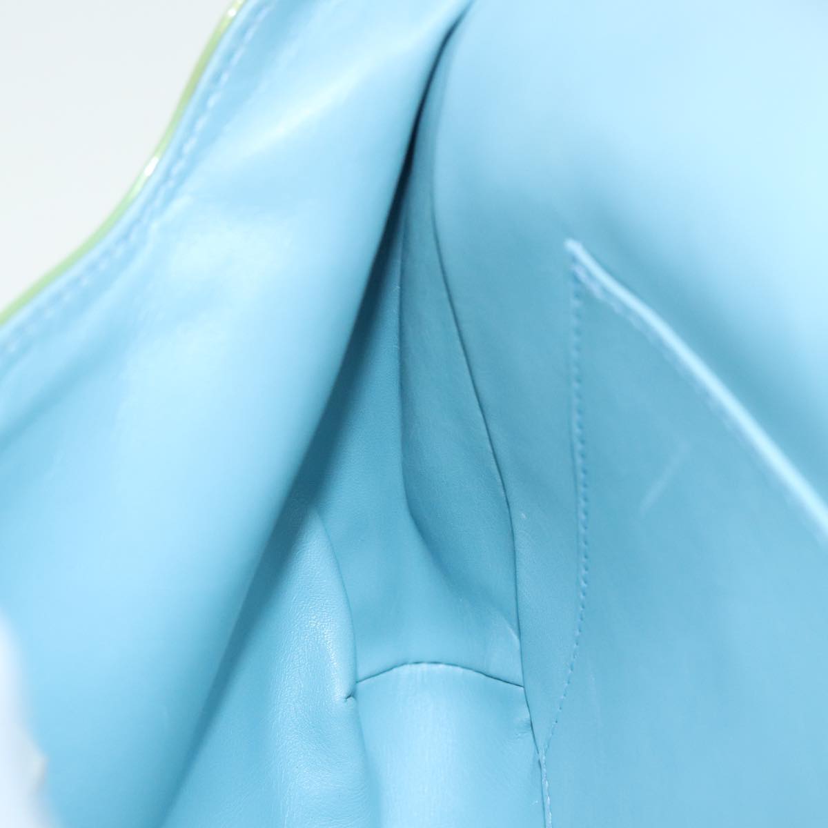 LOUIS VUITTON Monogram Vernis Thompson Street Bag Baby Blue M91009 Auth 89846