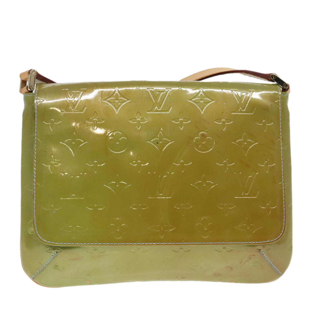 LOUIS VUITTON Monogram Vernis Thompson Street Bag Baby Blue M91009 Auth 89846