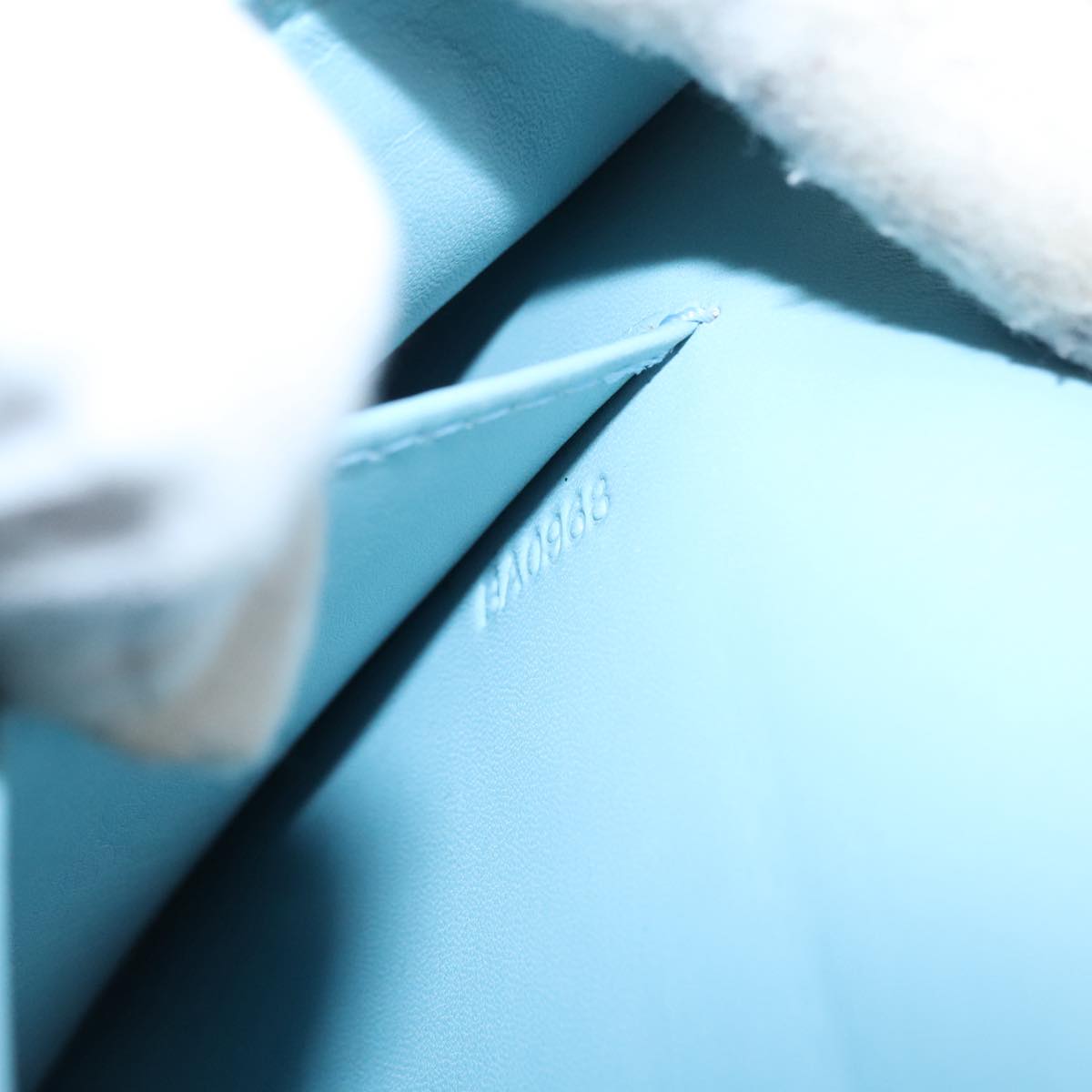 LOUIS VUITTON Monogram Vernis Thompson Street Bag Baby Blue M91009 Auth 89846