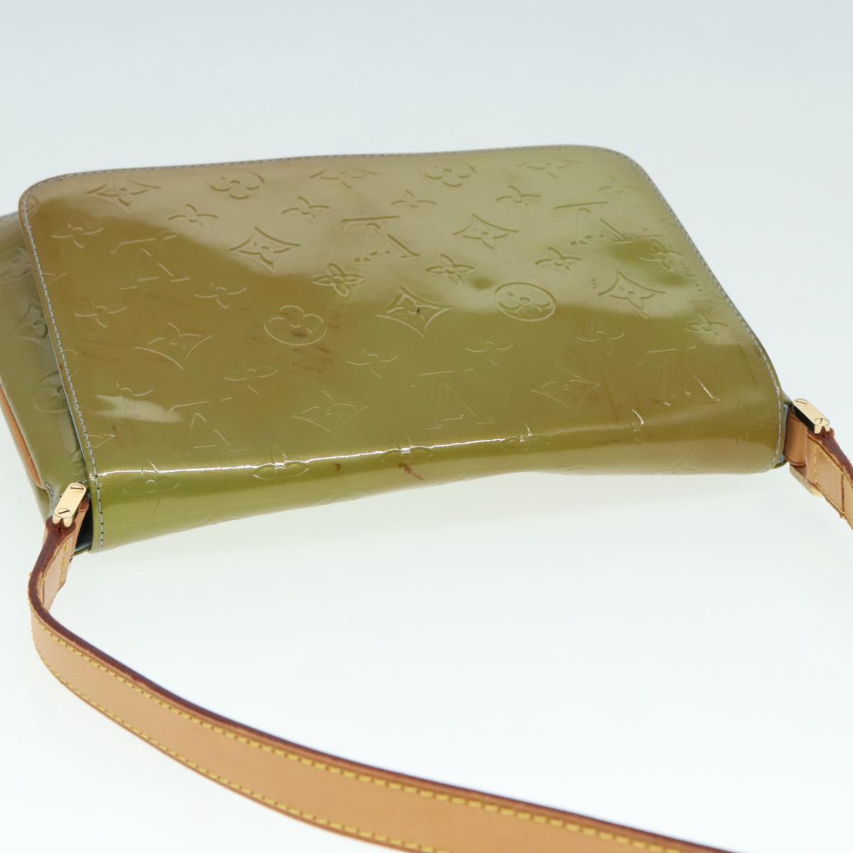 LOUIS VUITTON Monogram Vernis Thompson Street Bag Baby Blue M91009 Auth 89846