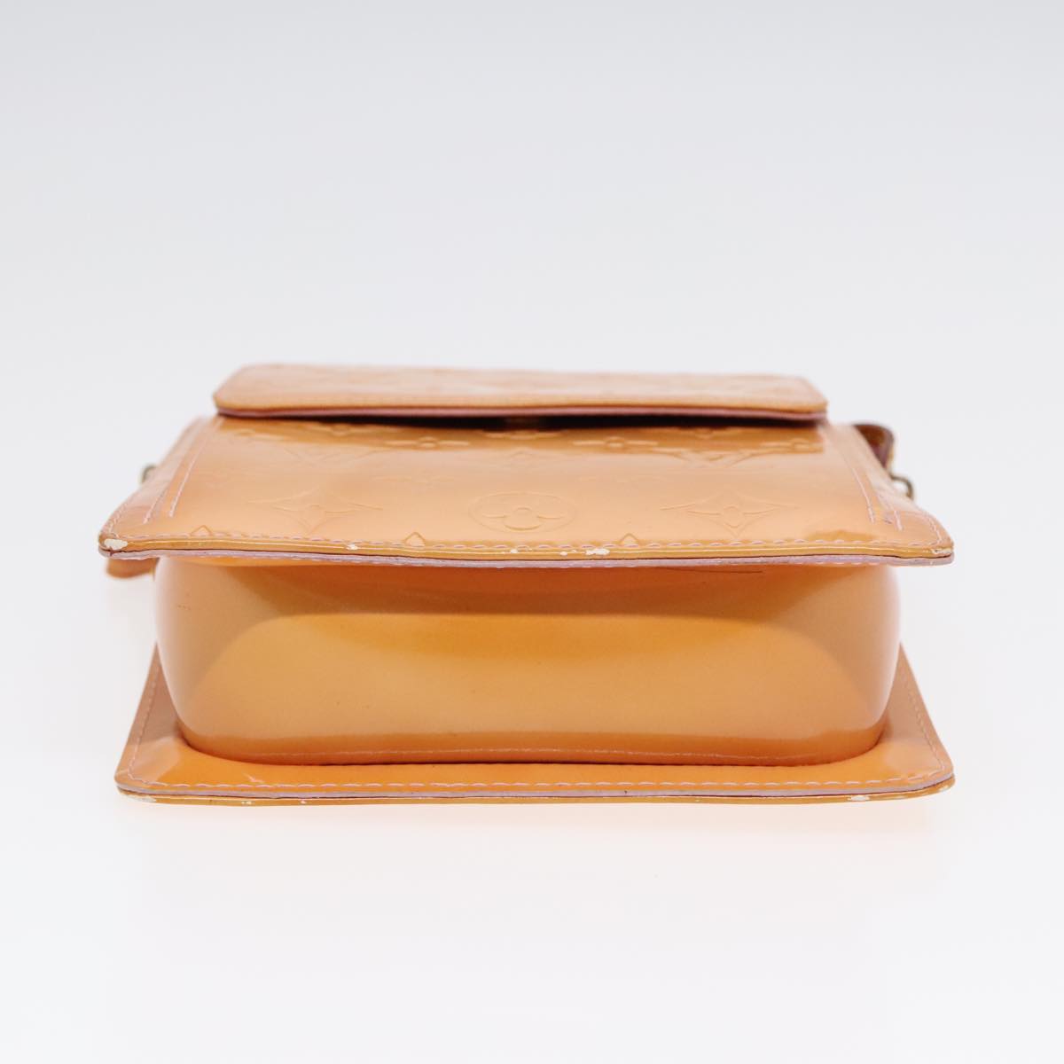 LOUIS VUITTON Monogram Vernis Motto Pouch Marshmallow Pink M91312 LV Auth 89850