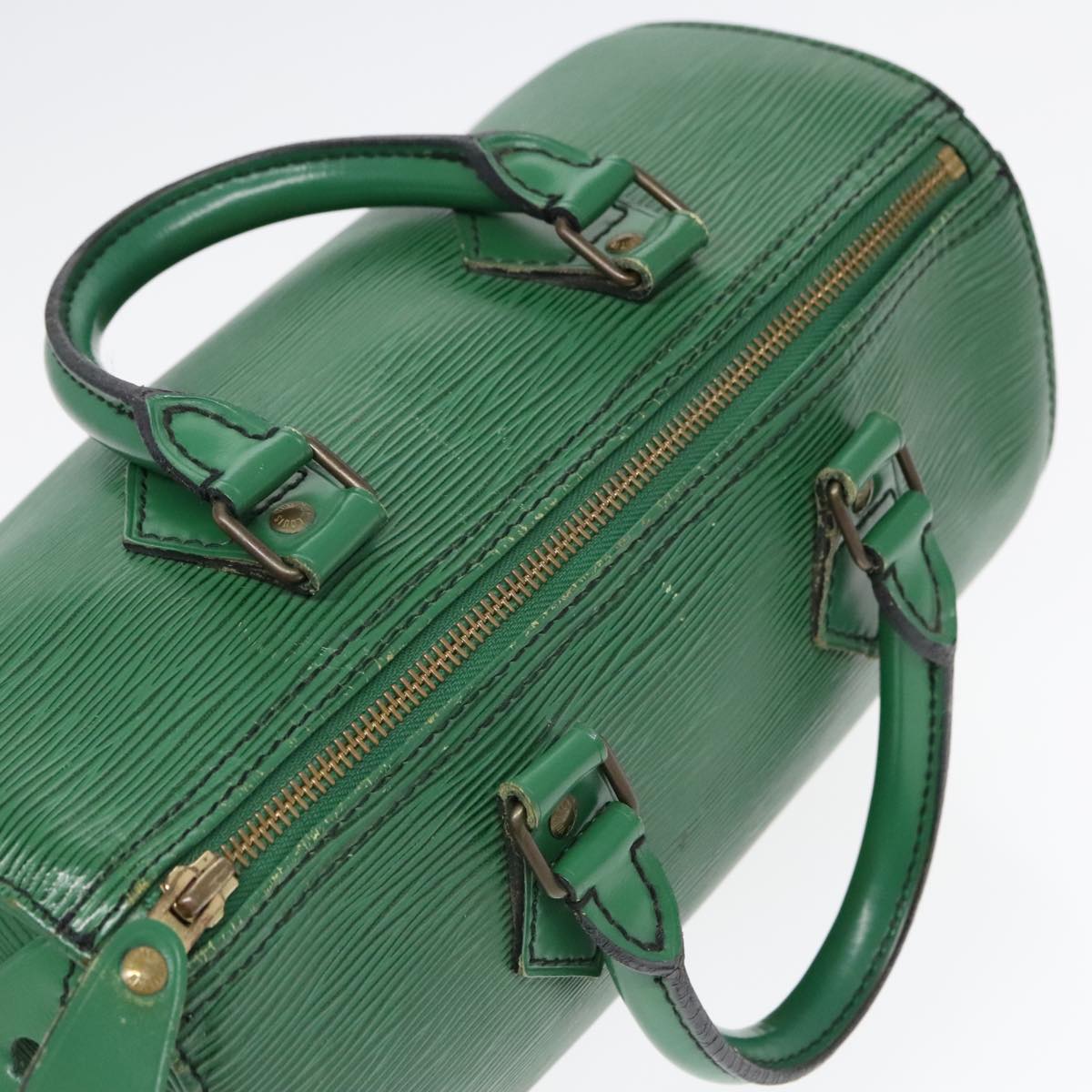 LOUIS VUITTON Epi Speedy 25 Hand Bag Borneo Green M43014 LV Auth 89855