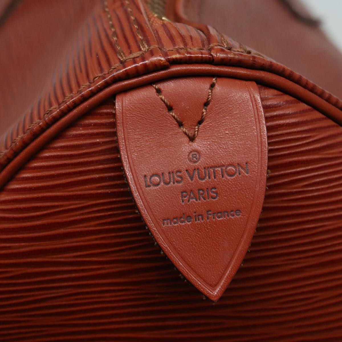 LOUIS VUITTON Epi Speedy 35 Hand Bag Brown Kenya M42993 LV Auth 89866