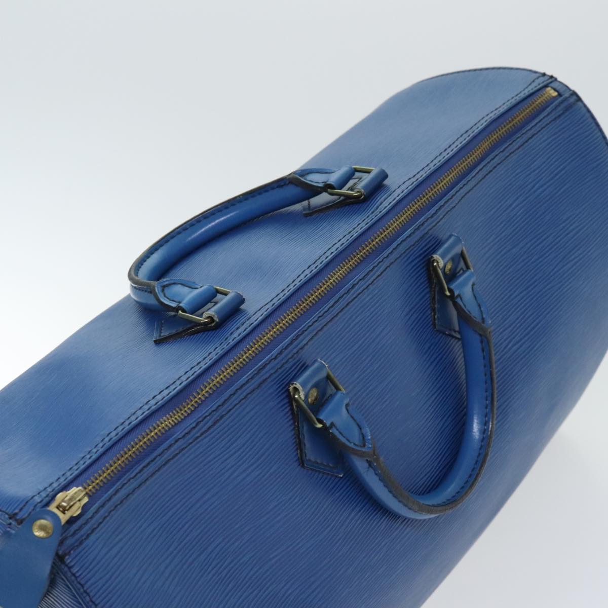 LOUIS VUITTON Epi Speedy 40 Hand Bag Toledo Blue M42985 LV Auth 89885