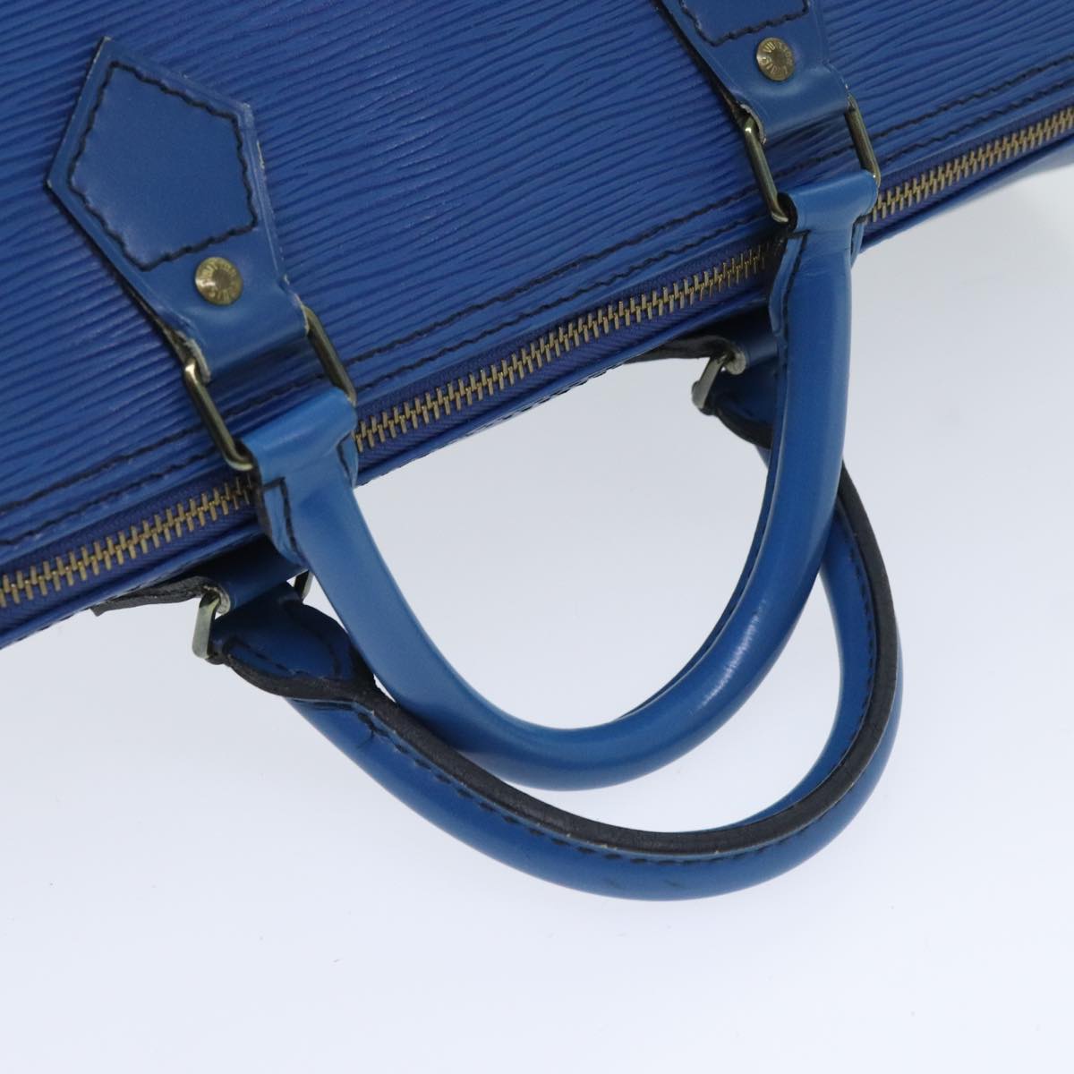 LOUIS VUITTON Epi Speedy 40 Hand Bag Toledo Blue M42985 LV Auth 89885