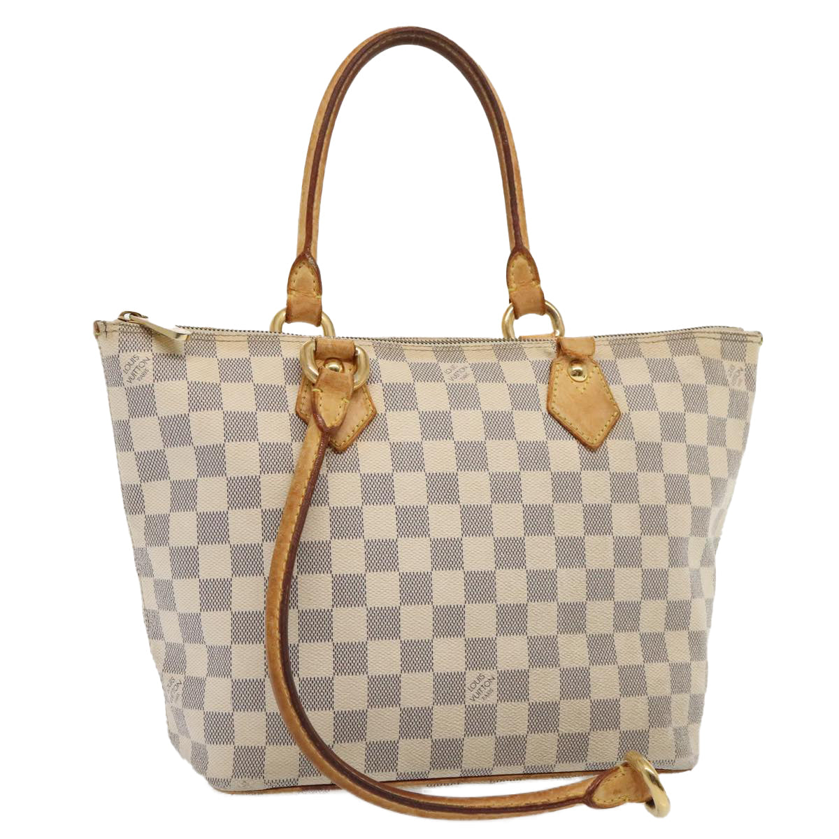 LOUIS VUITTON Damier Azur Saleya PM Tote Bag N51186 LV Auth 89896