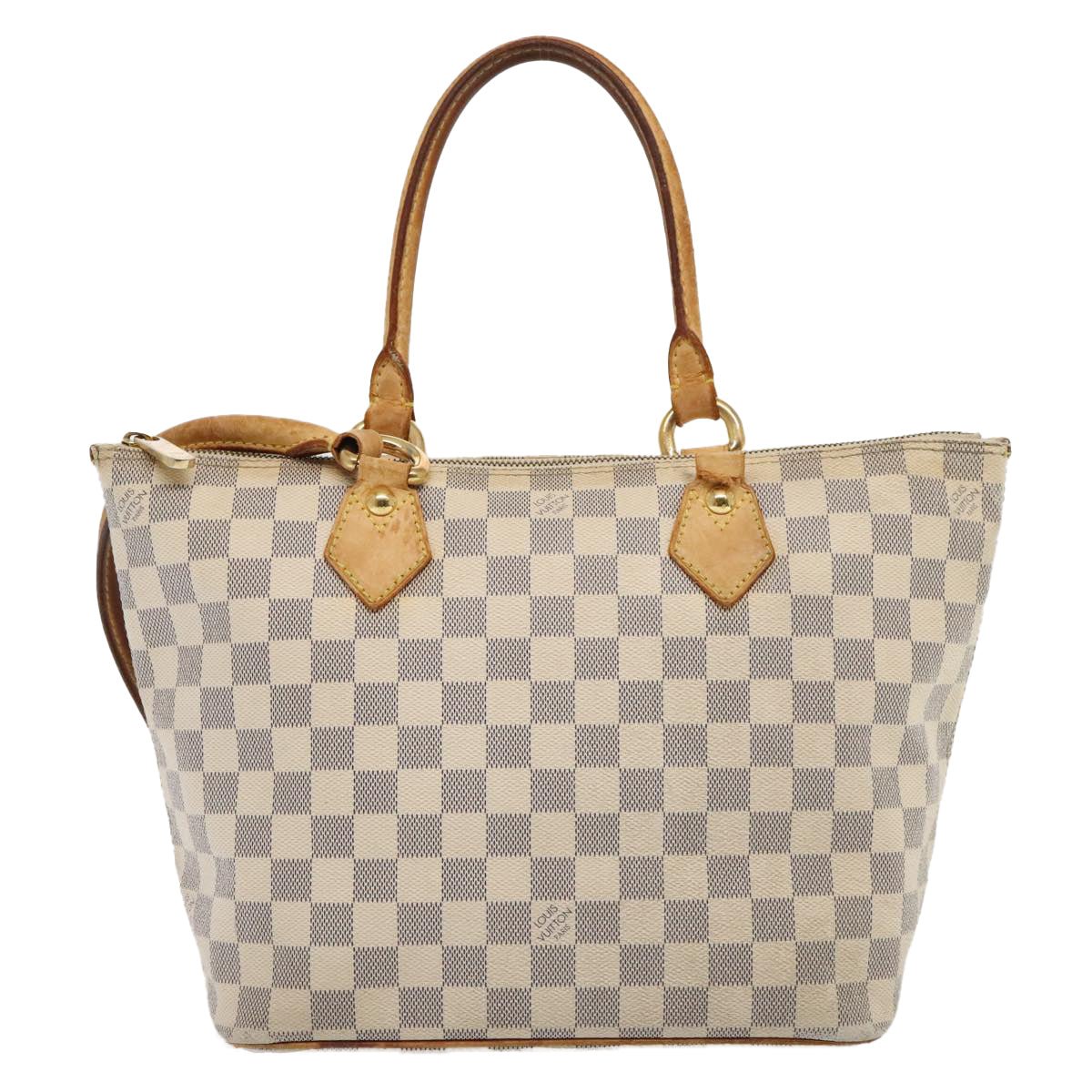 LOUIS VUITTON Damier Azur Saleya PM Tote Bag N51186 LV Auth 89896