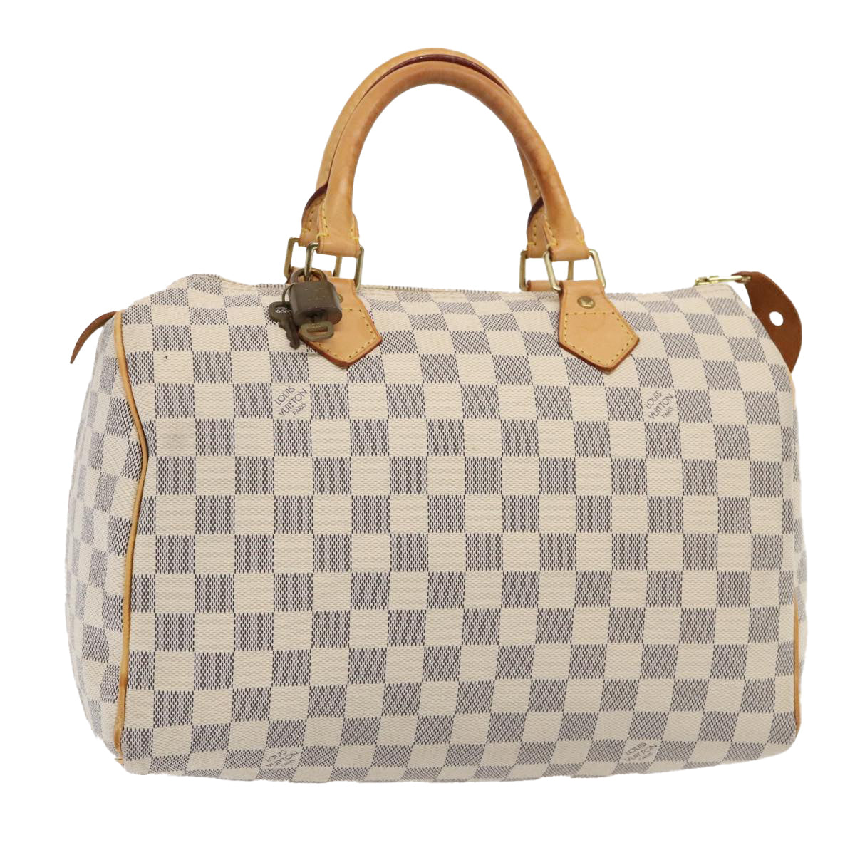 LOUIS VUITTON Damier Azur Speedy 30 Hand Bag N41533 LV Auth 89897