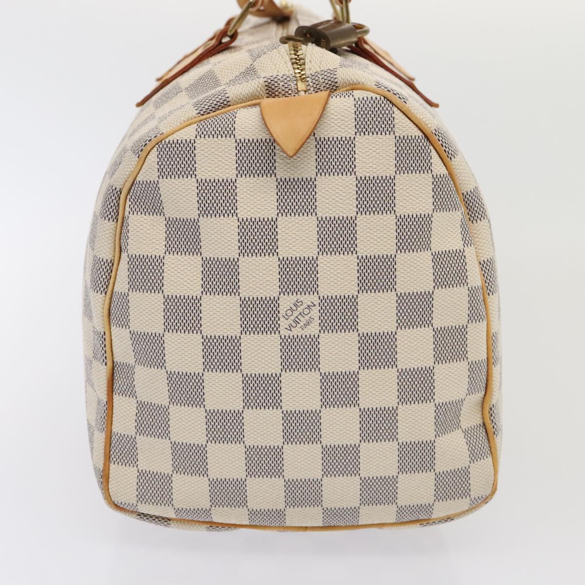 LOUIS VUITTON Damier Azur Speedy 30 Hand Bag N41533 LV Auth 89897