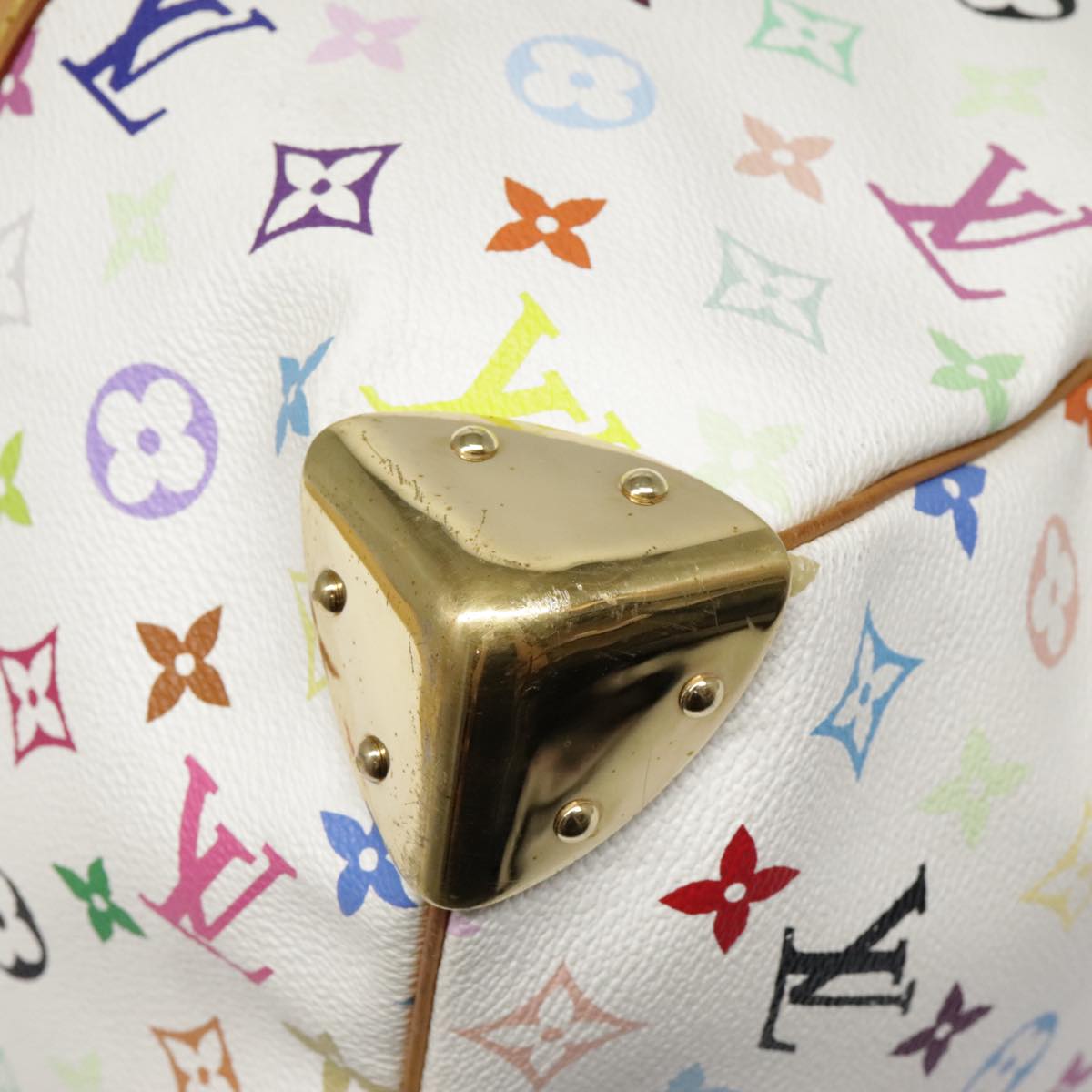 LOUIS VUITTON Monogram Multicolor Keepall 45 Boston Bag White M92641 Auth 89901AM