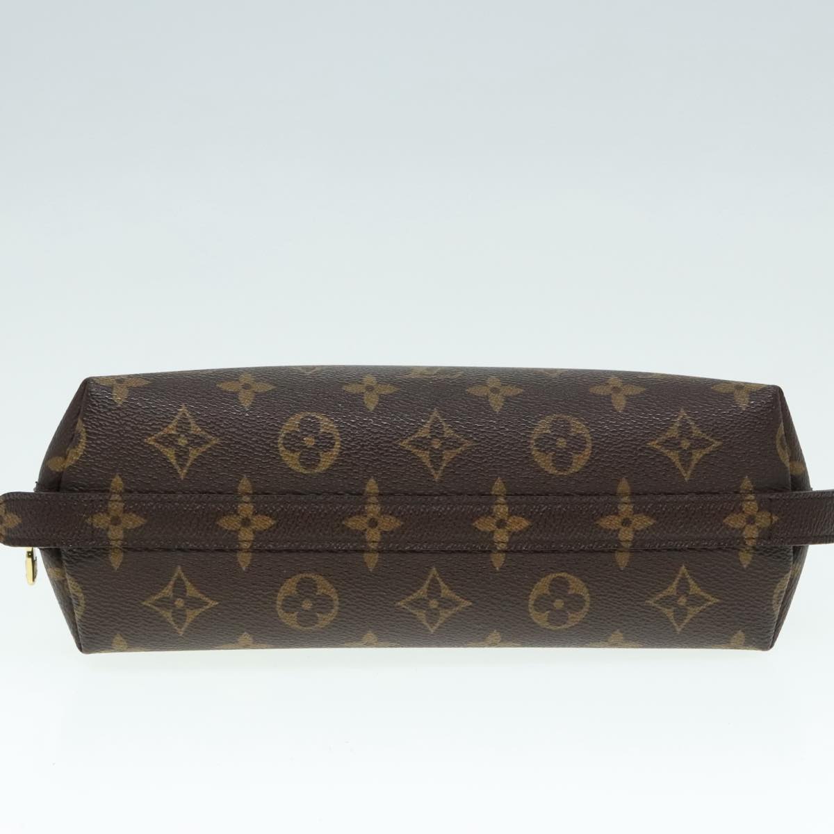 LOUIS VUITTON Monogram Trousse Demi Ronde Cosmetic Pouch M47520 LV Auth 89924