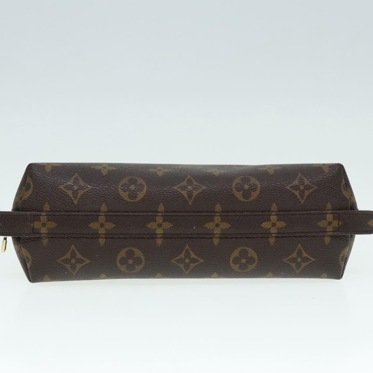 LOUIS VUITTON Monogram Trousse Demi Ronde Cosmetic Pouch M47520 LV Auth 89925