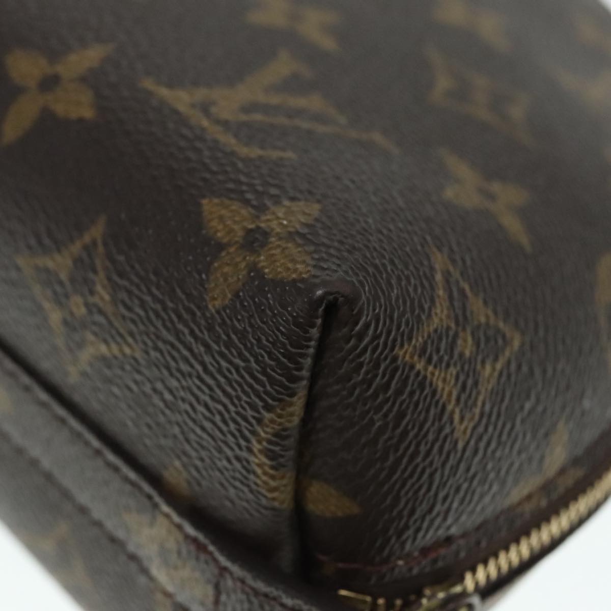 LOUIS VUITTON Monogram Trousse Demi Ronde Cosmetic Pouch M47520 LV Auth 89926