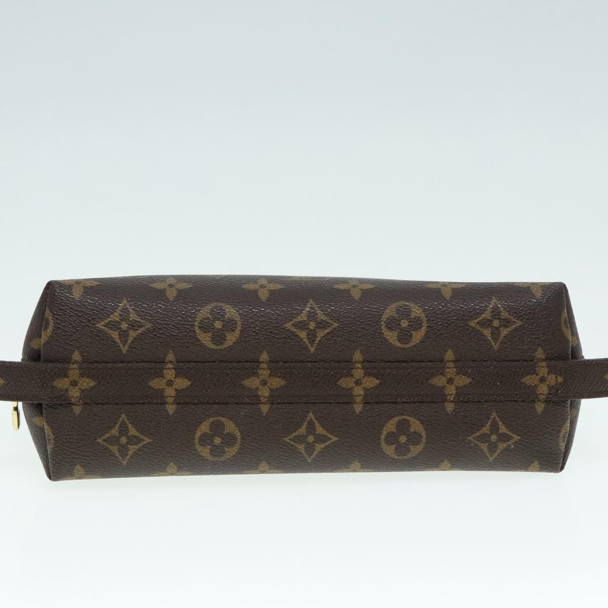 LOUIS VUITTON Monogram Trousse Demi Ronde Cosmetic Pouch M47520 LV Auth 89926