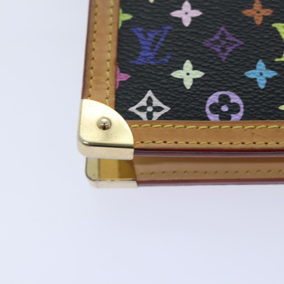 LOUIS VUITTON Multicolor Agenda GM Day Planner Cover Black R20893 LV Auth 89931SAV
