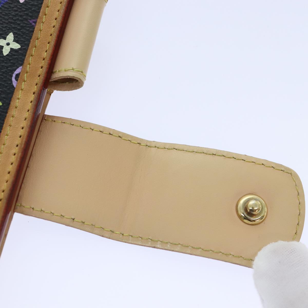 LOUIS VUITTON Multicolor Agenda GM Day Planner Cover Black R20893 LV Auth 89931AV