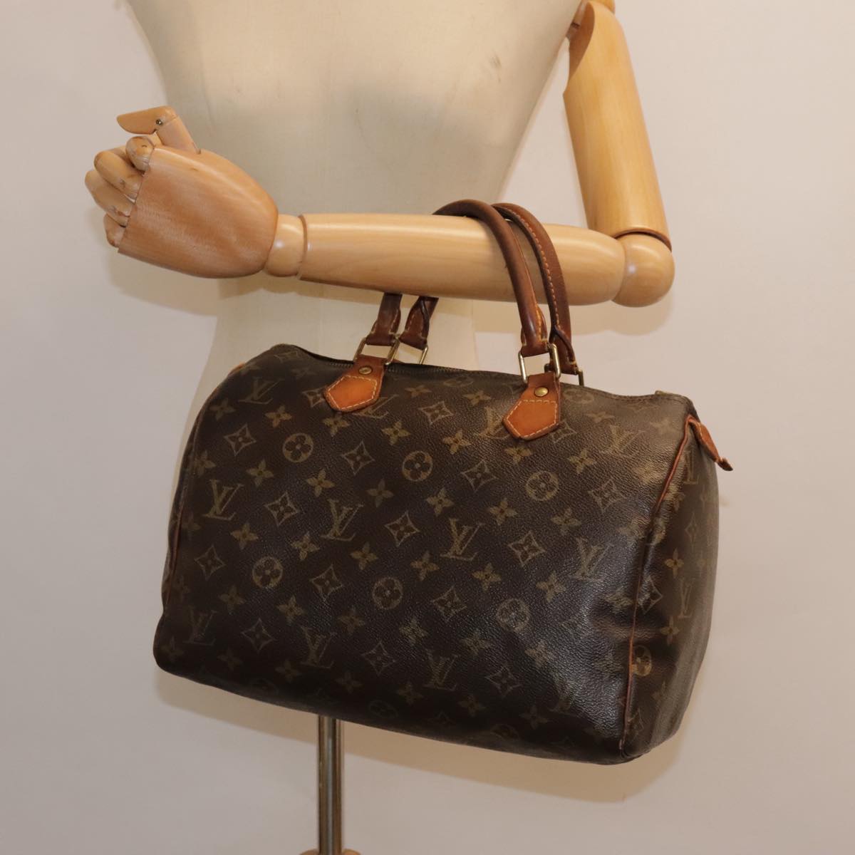 LOUIS VUITTON Monogram Speedy 30 Hand Bag M41526 LV Auth 89939