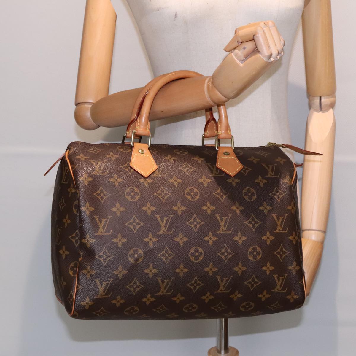 LOUIS VUITTON Monogram Speedy 30 Hand Bag M41526 LV Auth 89940