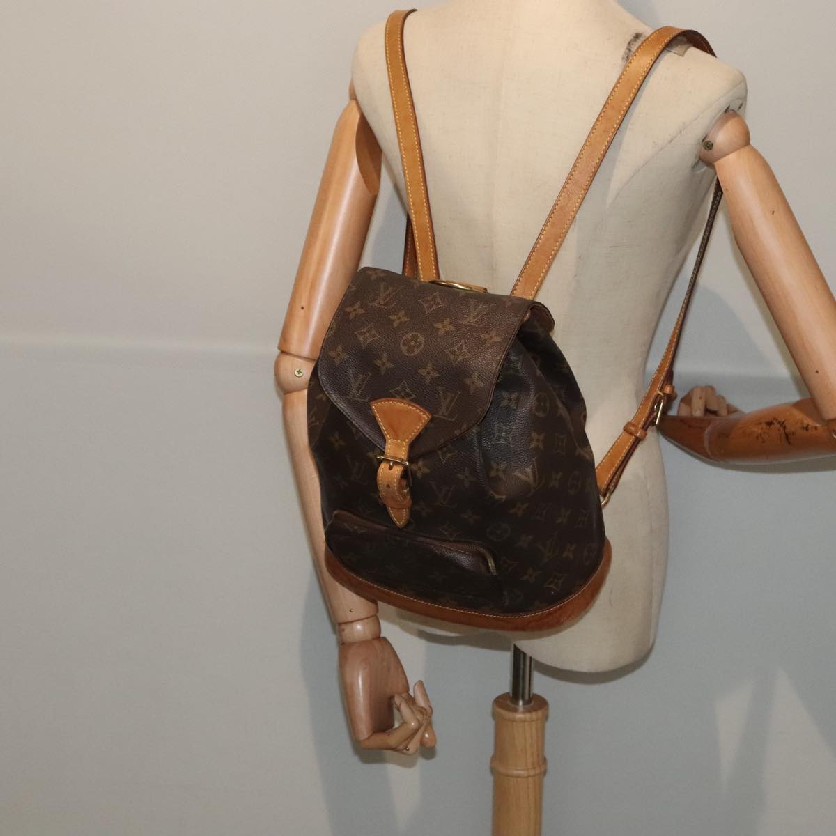 LOUIS VUITTON Monogram Montsouris MM Backpack M51136 LV Auth 89979