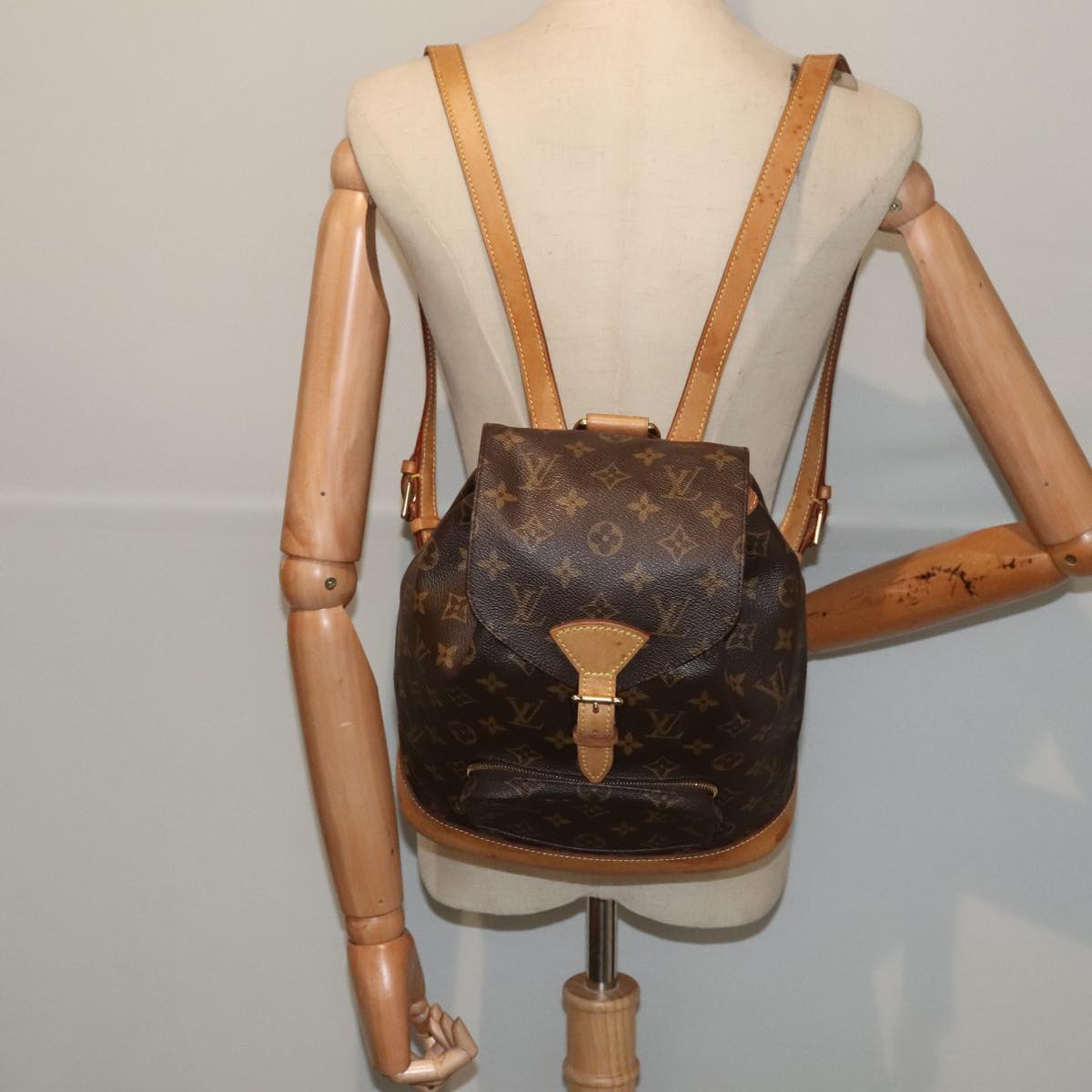 LOUIS VUITTON Monogram Montsouris MM Backpack M51136 LV Auth 89981