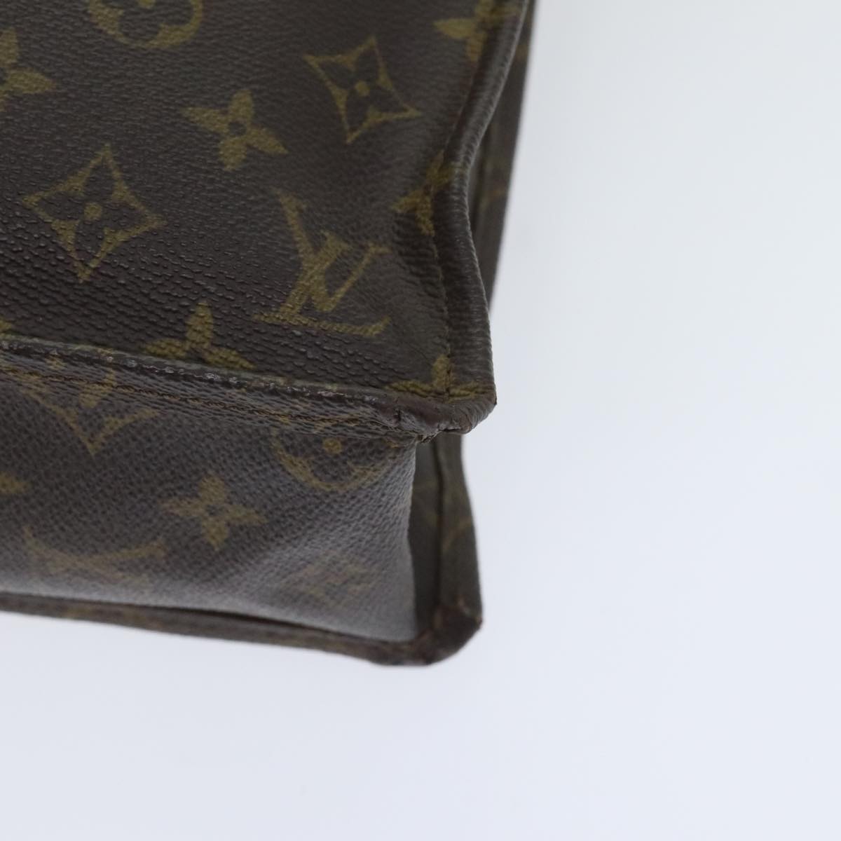 LOUIS VUITTON Monogram Sac Plat Hand Bag M51140 LV Auth 89983