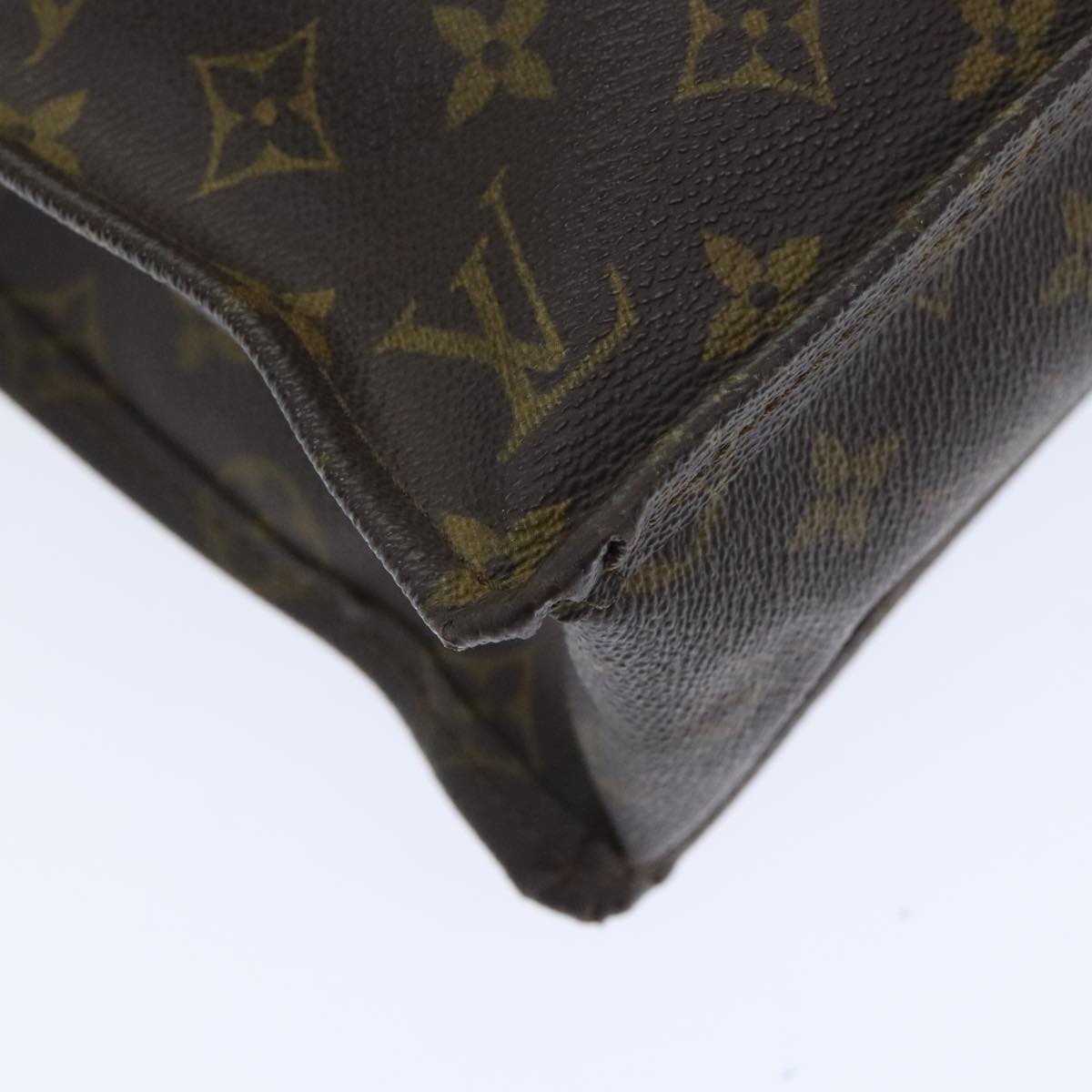 LOUIS VUITTON Monogram Sac Plat Hand Bag M51140 LV Auth 89983