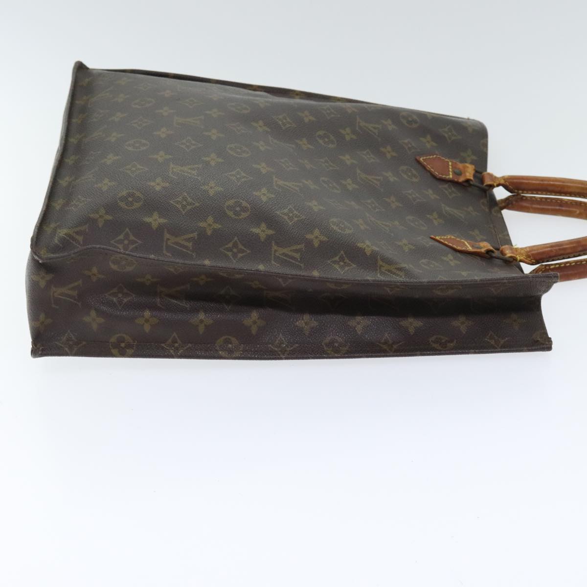 LOUIS VUITTON Monogram Sac Plat Hand Bag M51140 LV Auth 89983