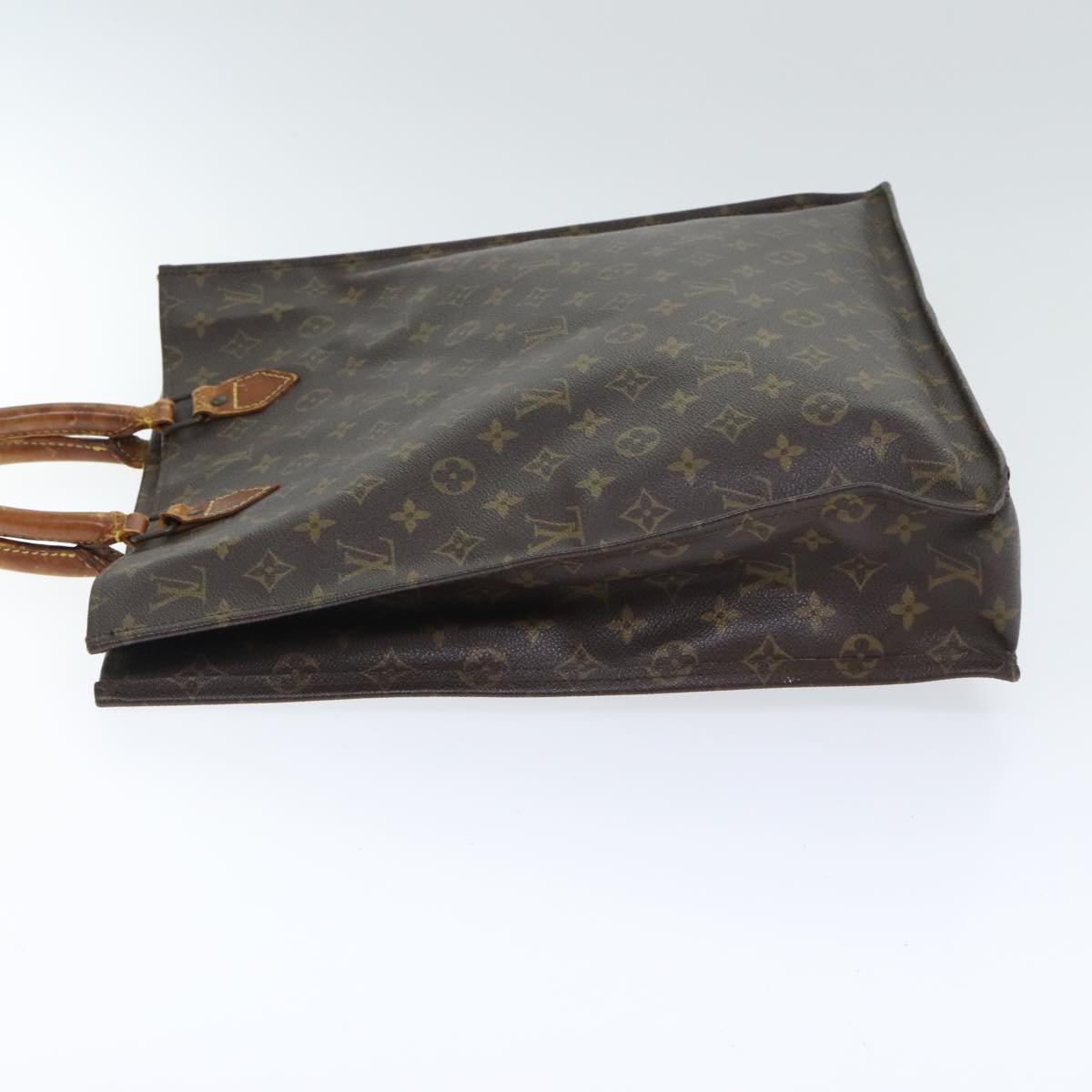 LOUIS VUITTON Monogram Sac Plat Hand Bag M51140 LV Auth 89983