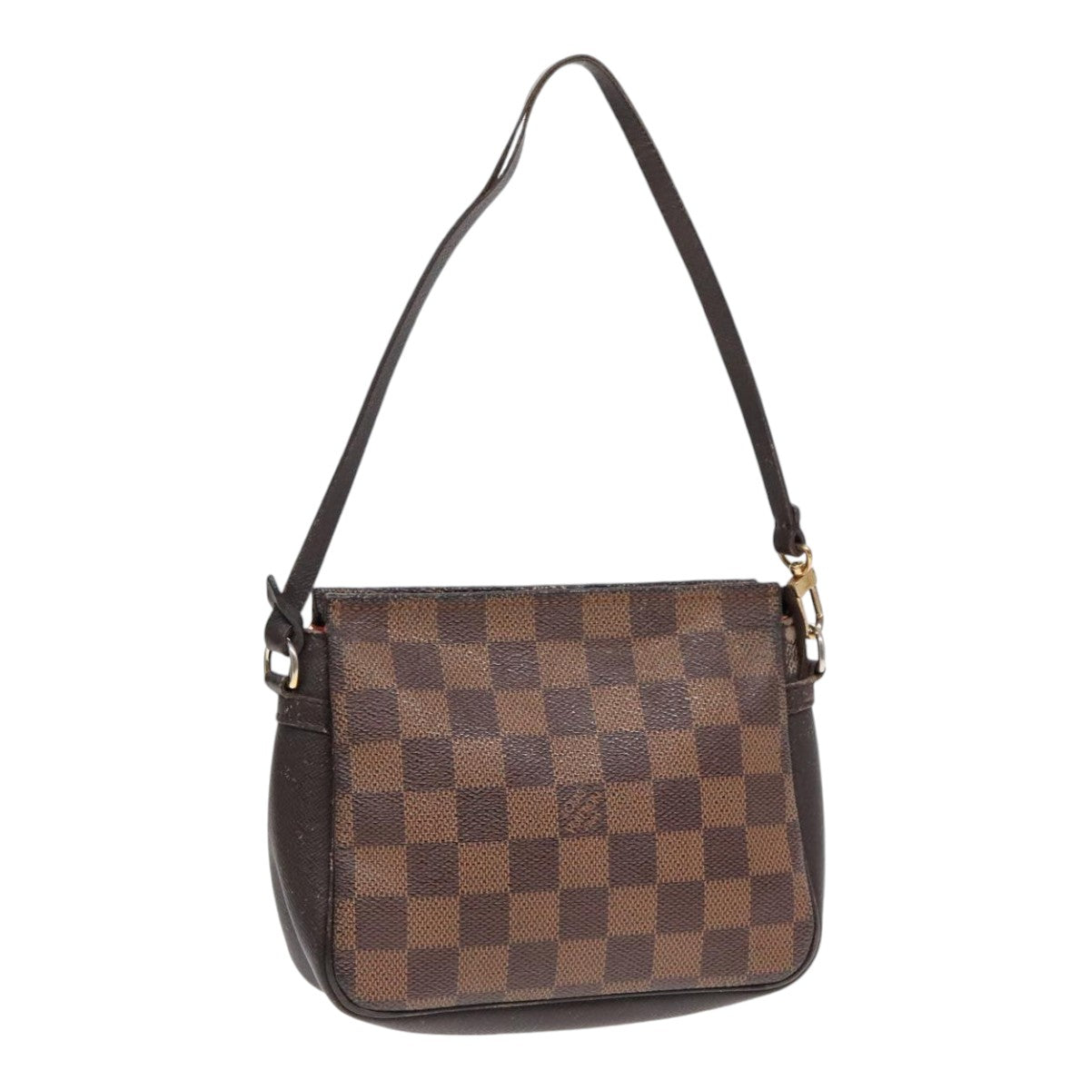 LOUIS VUITTON Damier Ebene Trousse Makeup Pouch N51982 LV Auth 90007