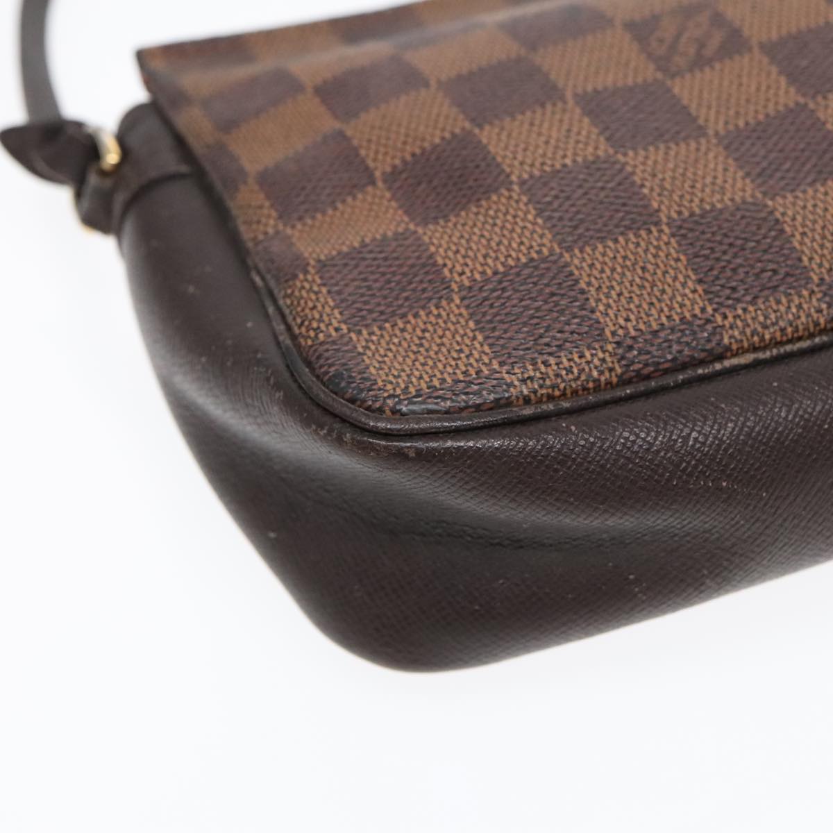 LOUIS VUITTON Damier Ebene Trousse Makeup Pouch N51982 LV Auth 90007