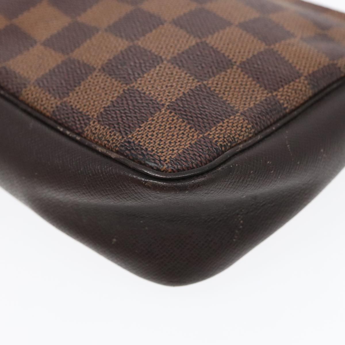 LOUIS VUITTON Damier Ebene Trousse Makeup Pouch N51982 LV Auth 90007