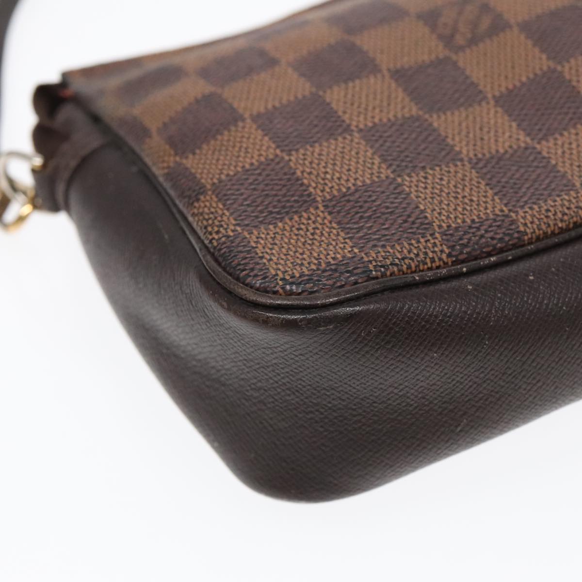 LOUIS VUITTON Damier Ebene Trousse Makeup Pouch N51982 LV Auth 90007