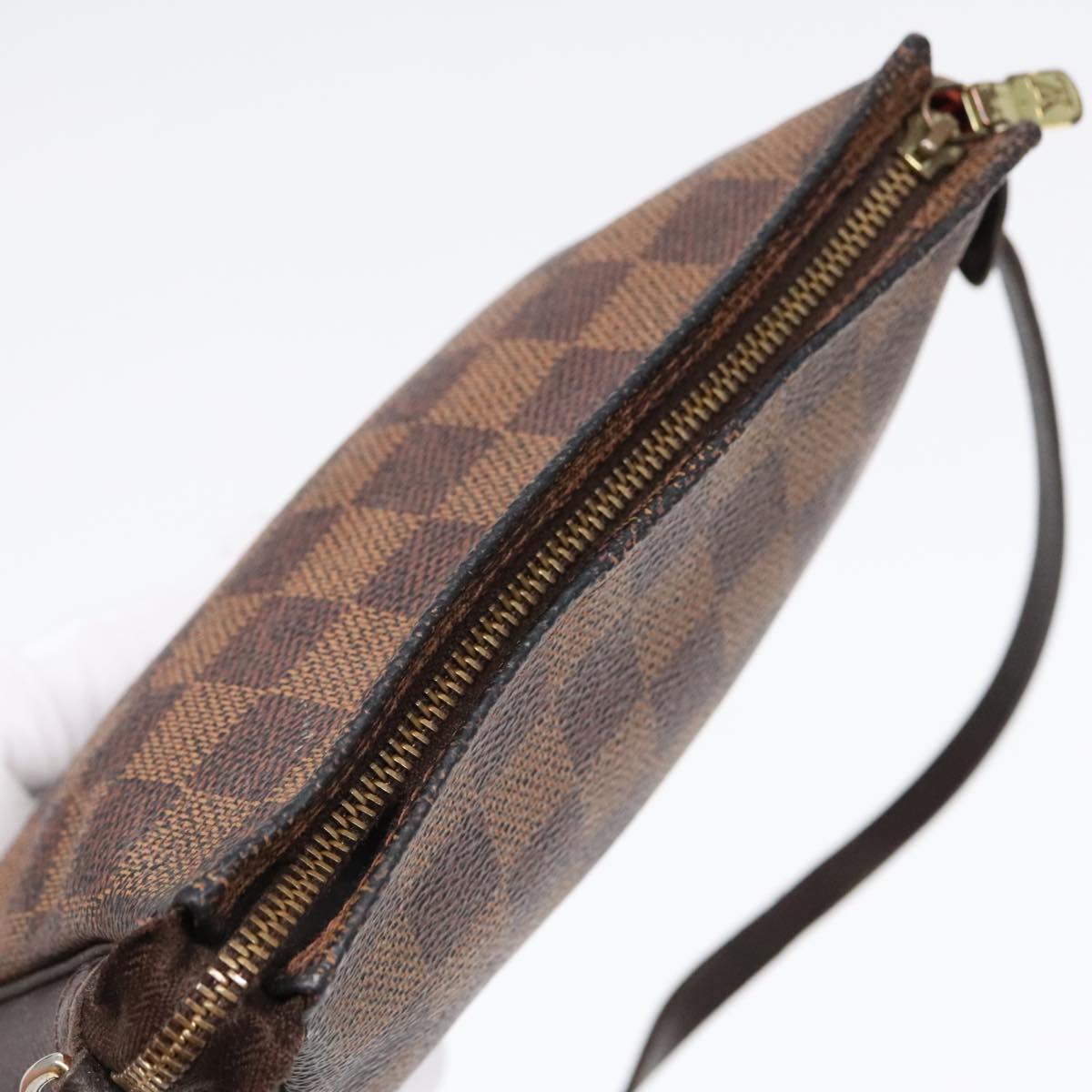 LOUIS VUITTON Damier Ebene Trousse Makeup Pouch N51982 LV Auth 90007