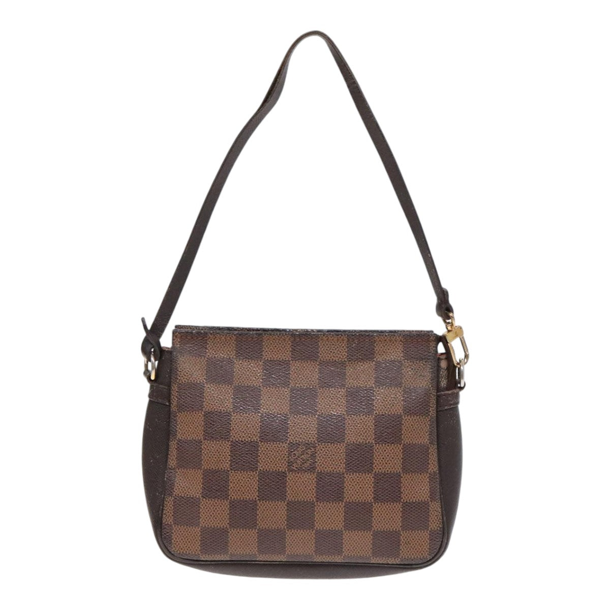 LOUIS VUITTON Damier Ebene Trousse Makeup Pouch N51982 LV Auth 90007