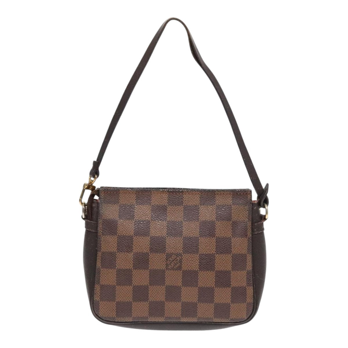 LOUIS VUITTON Damier Ebene Trousse Makeup Pouch N51982 LV Auth 90007