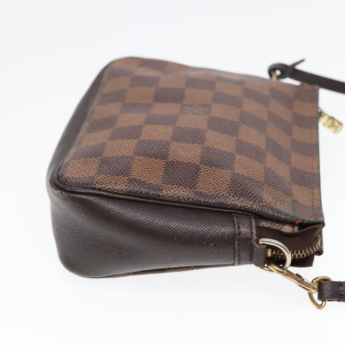 LOUIS VUITTON Damier Ebene Trousse Makeup Pouch N51982 LV Auth 90007