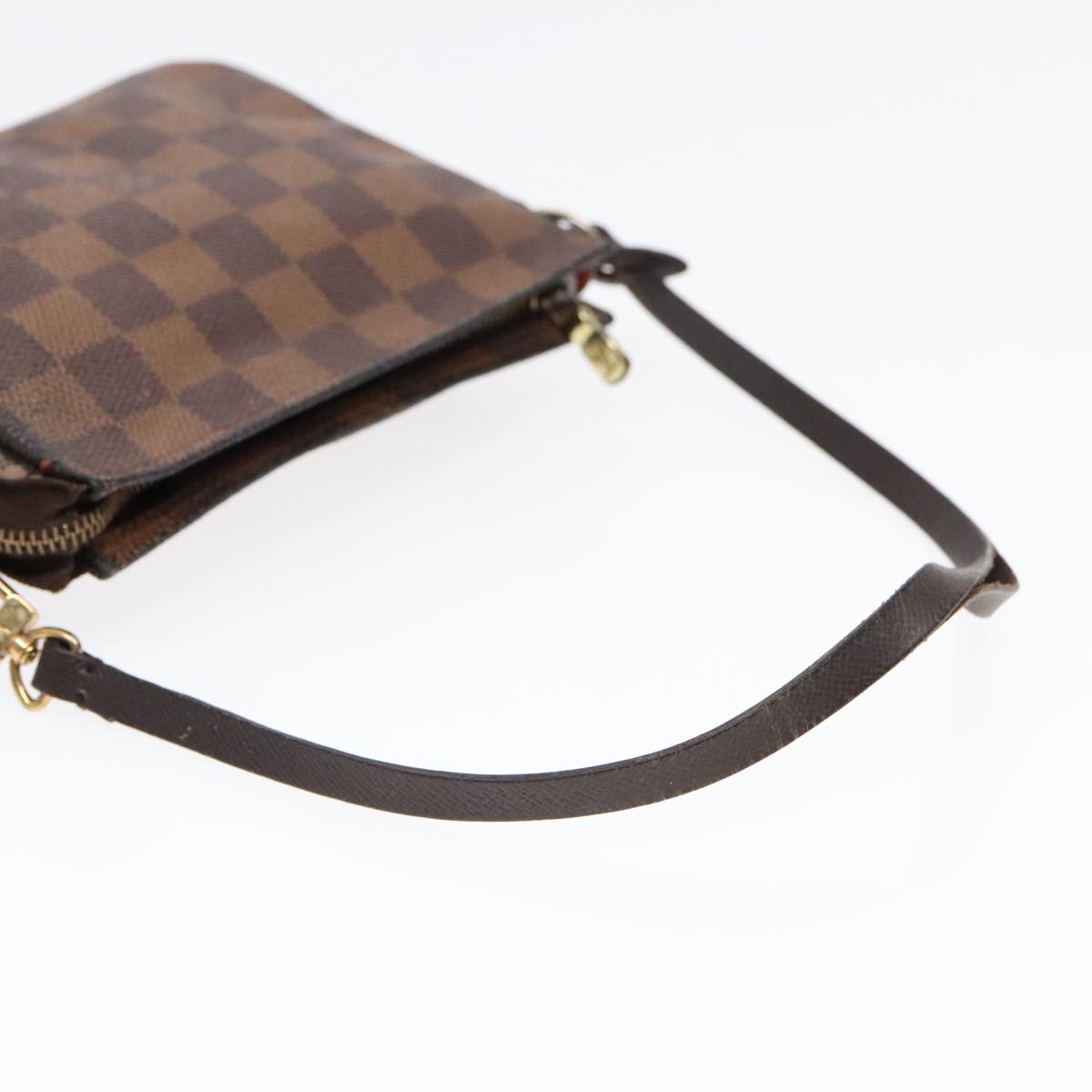 LOUIS VUITTON Damier Ebene Trousse Makeup Pouch N51982 LV Auth 90007