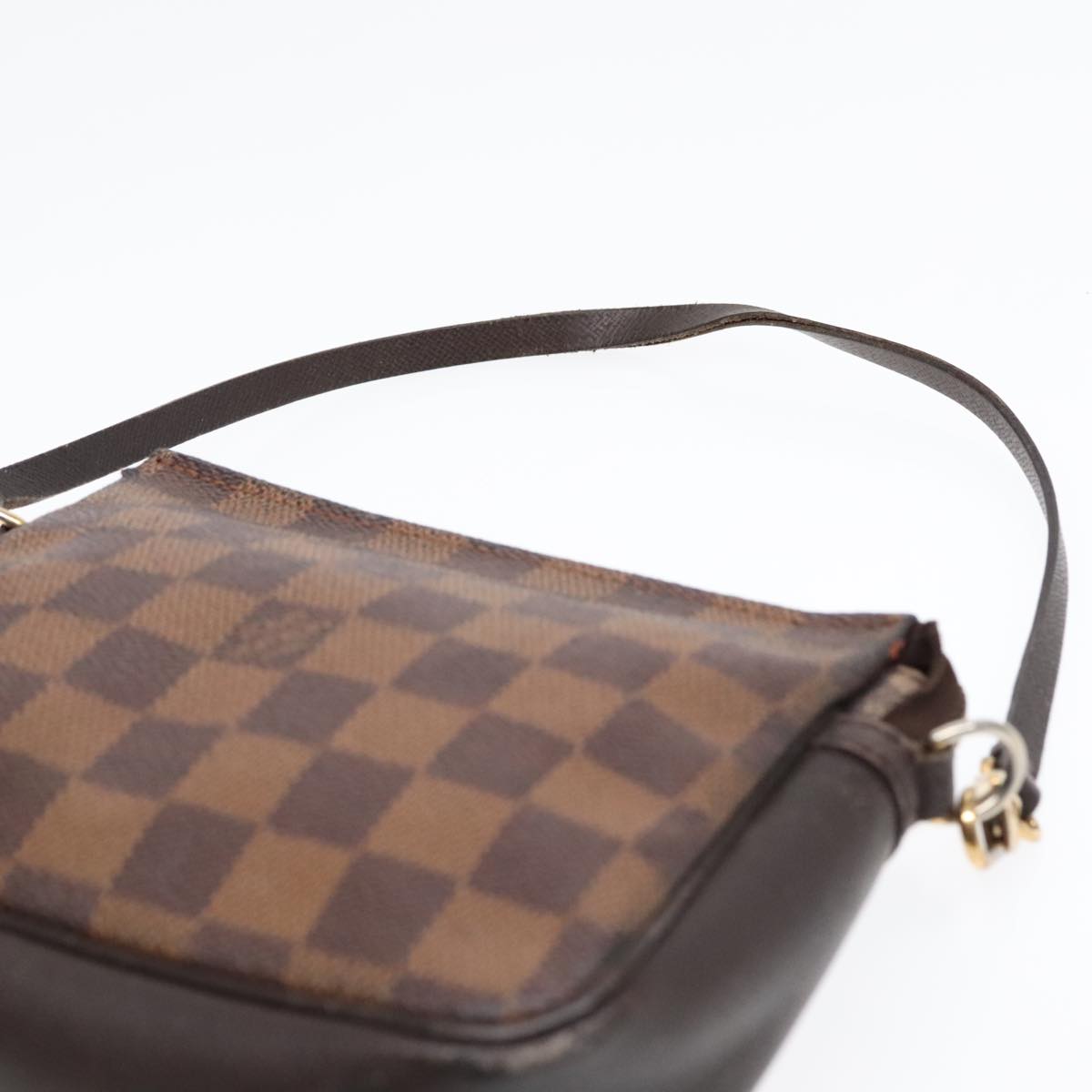 LOUIS VUITTON Damier Ebene Trousse Makeup Pouch N51982 LV Auth 90007