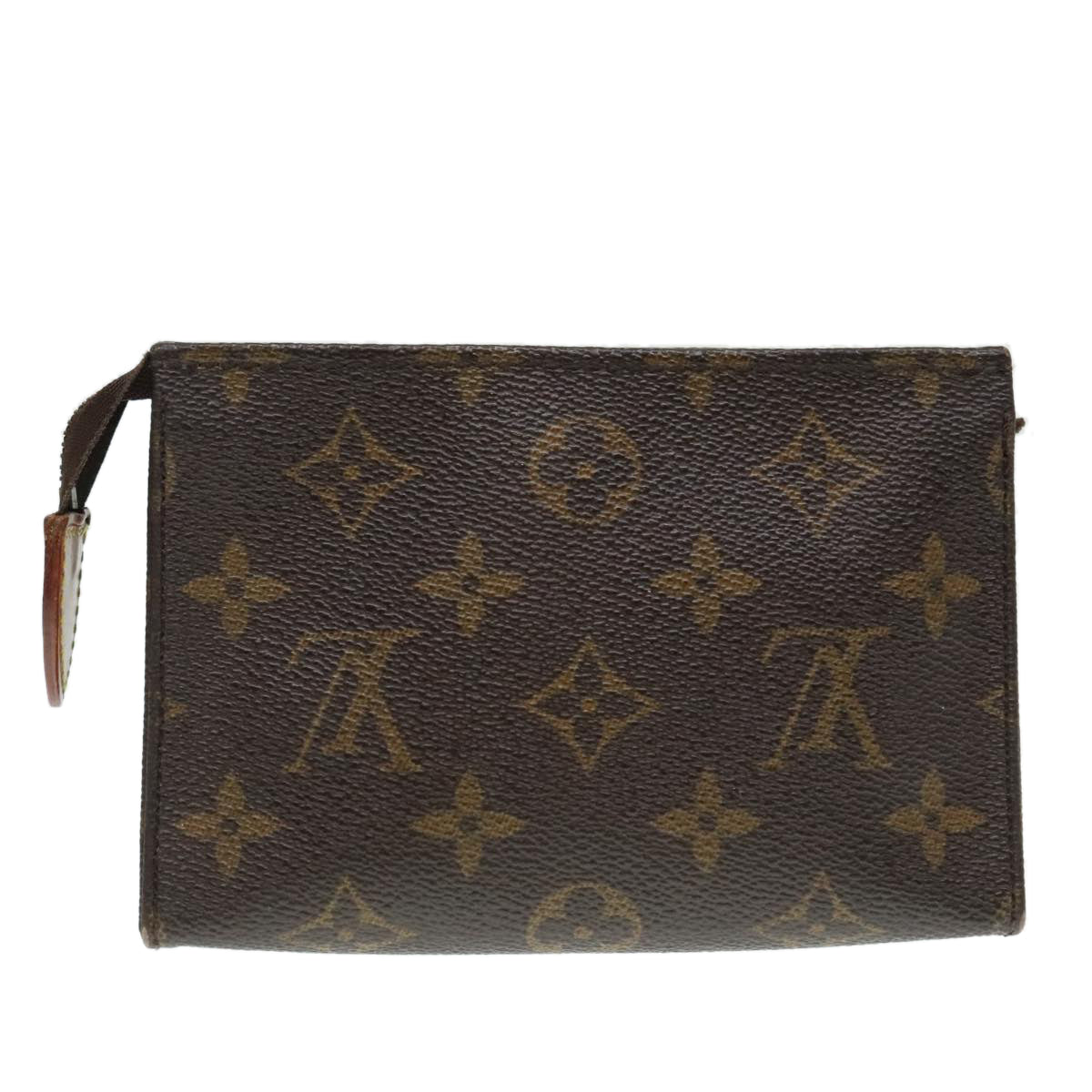 LOUIS VUITTON Monogram Poche Toilette 15 Pouch M47546 LV Auth 90016