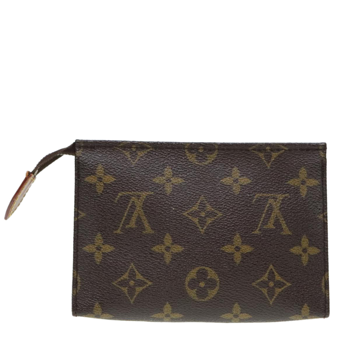 LOUIS VUITTON Monogram Poche Toilette 15 Pouch M47546 LV Auth 90021