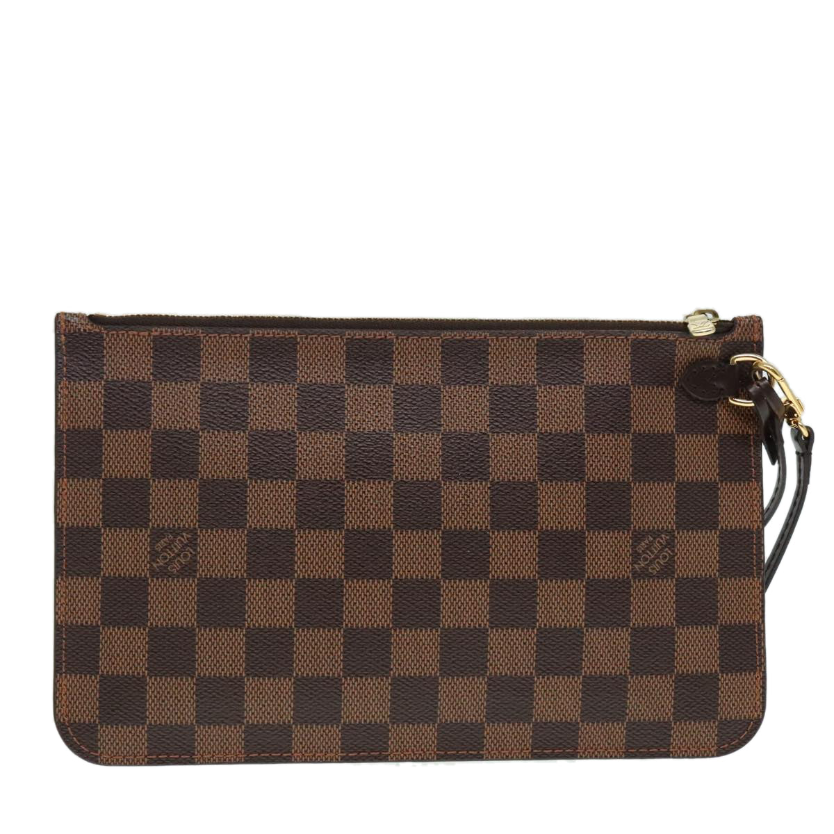 LOUIS VUITTON Damier Ebene Neverfull MM Pouch Accessory Pouch LV Auth 90028