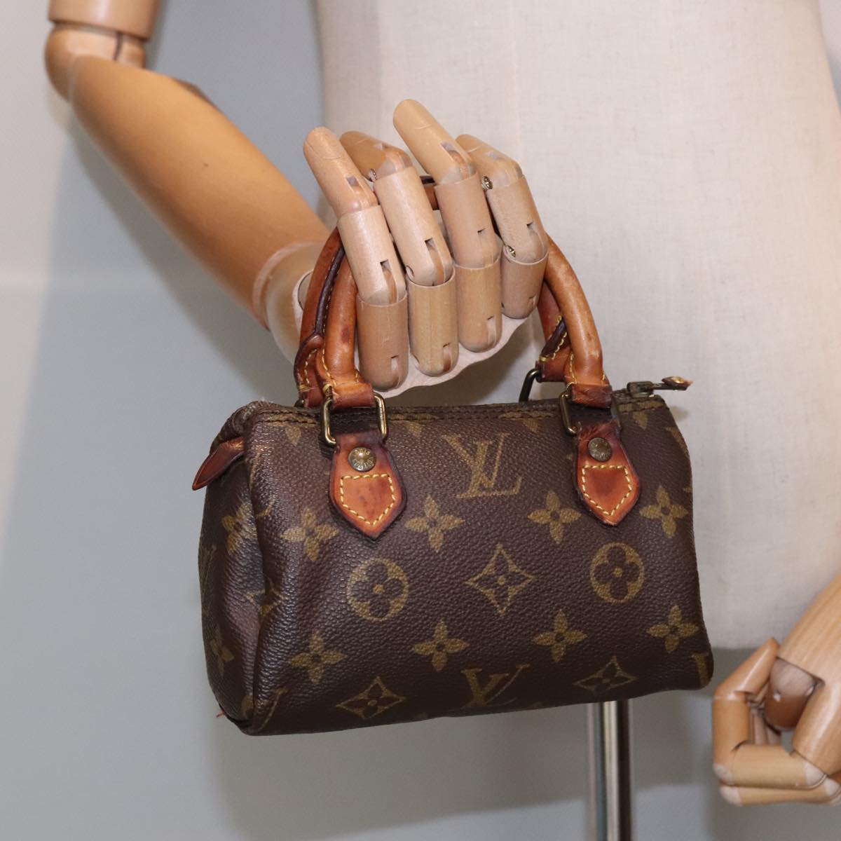 LOUIS VUITTON Monogram Mini Speedy Hand Bag M41534 LV Auth 90029