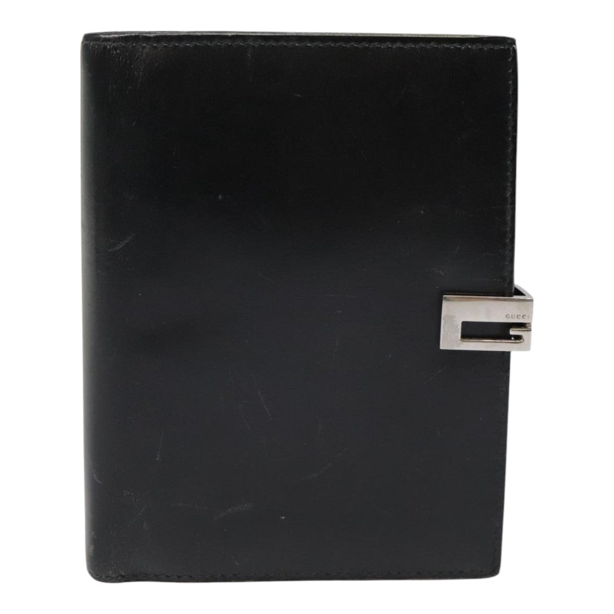 GUCCI Day Planner Cover Leather Black Auth 90051