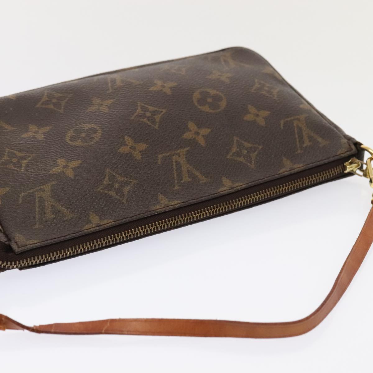 LOUIS VUITTON Monogram Pochette Accessoires Pouch M51980 LV Auth 90065