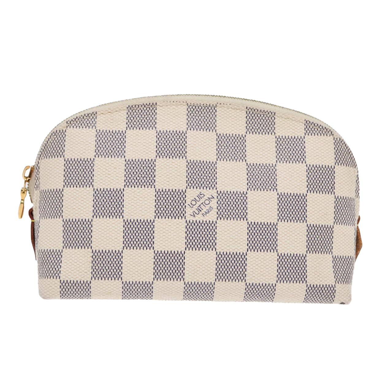 LOUIS VUITTON Damier Azur Pochette Cosmetic PM Pouch N60024 LV Auth 90075