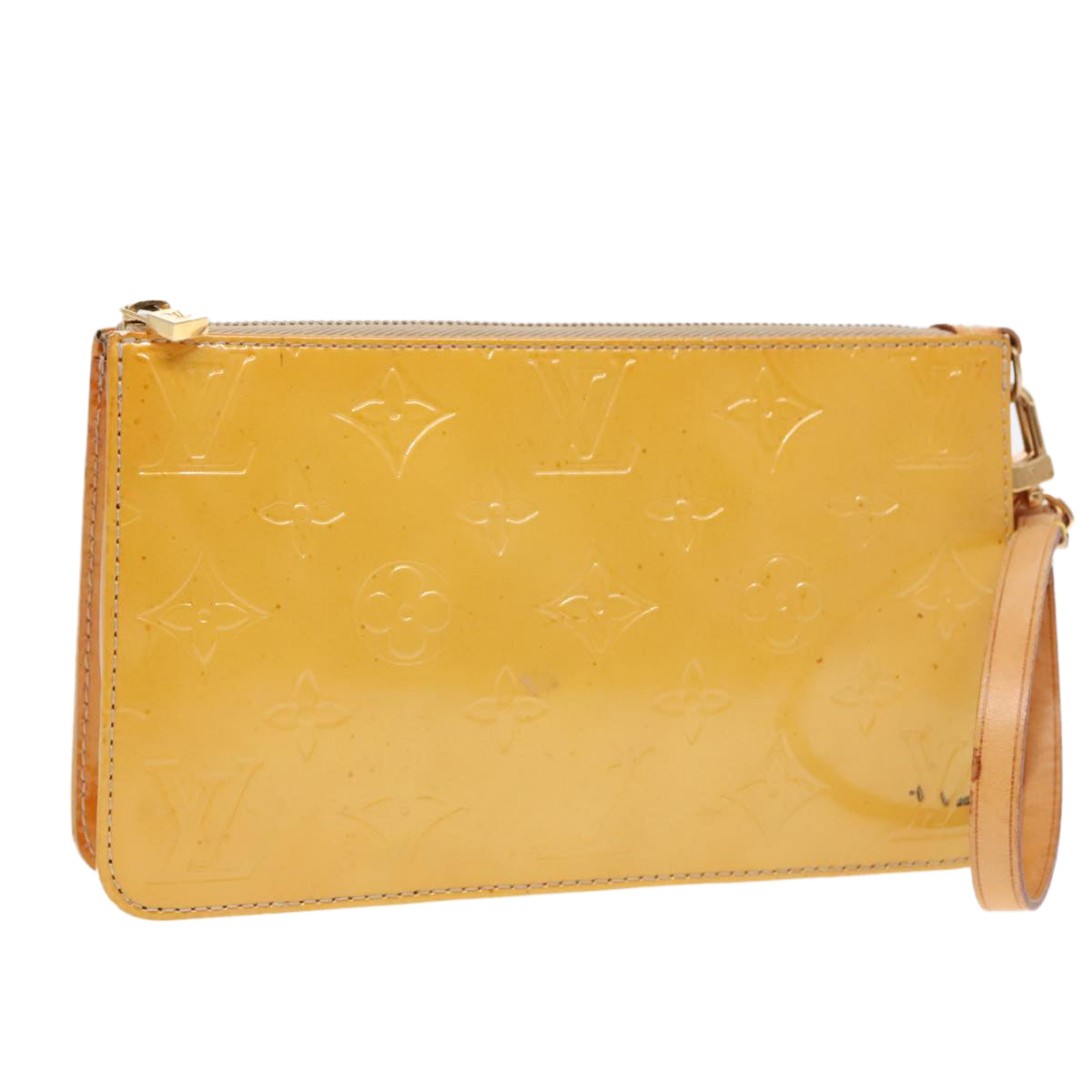 LOUIS VUITTON Monogram Vernis Lexington Accessory Pouch Beige M91010 Auth 90076