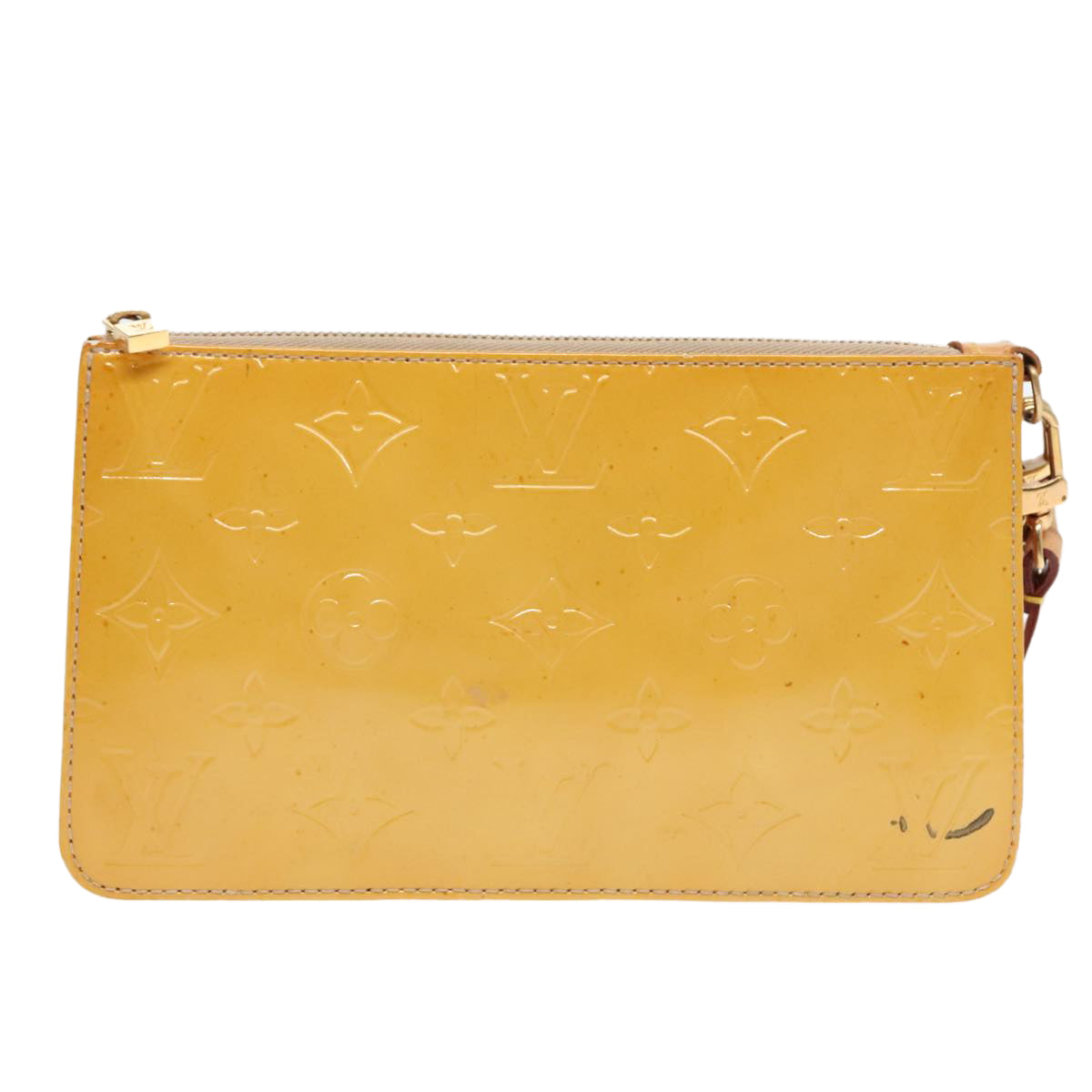 LOUIS VUITTON Monogram Vernis Lexington Accessory Pouch Beige M91010 Auth 90076