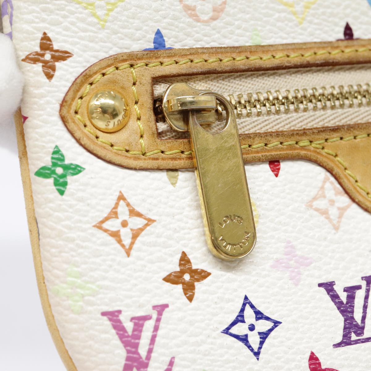 LOUIS VUITTON Monogram Multicolor Pochette MM Pouch White M60028 LV Auth 90087