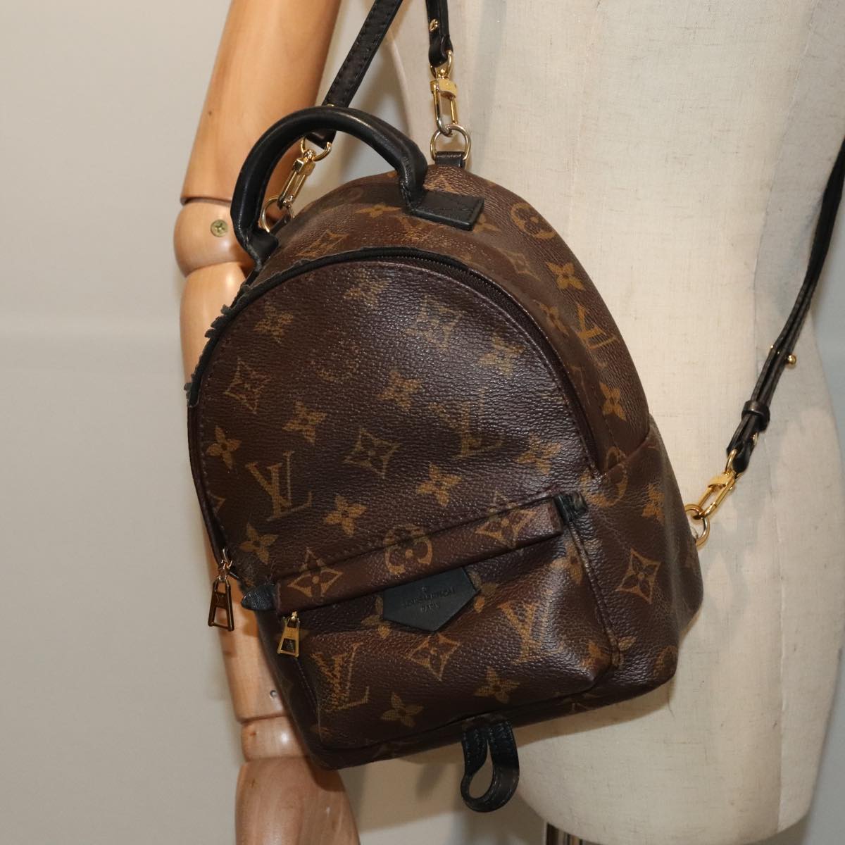 LOUIS VUITTON Monogram Palm Springs MINI Backpack M41562 LV Auth 90122